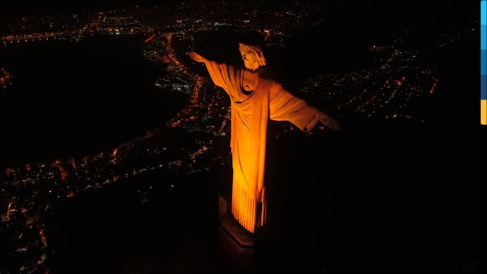 Fotografia do Cristo Redentor no Rio de Janeiro.