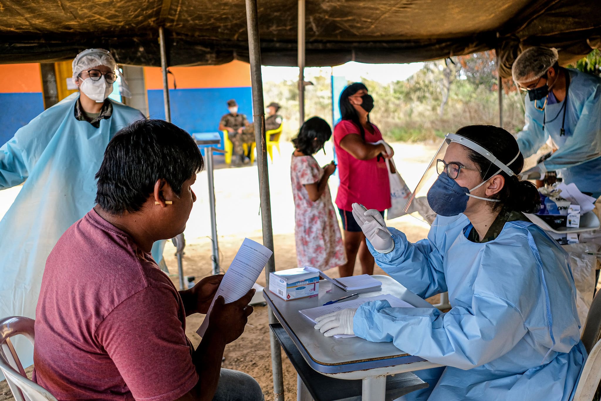 Operação Xavante – Governo de MT e Governo Federal atuam em aldeias indígenas no combate à Covid-19 (Foto: Mayke Toscano/Secom-MT via Fotos Públicas em 29/07/2020)