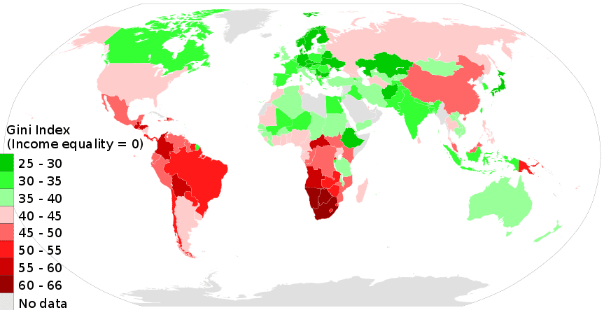 Mapa: Coeficiente de Gini