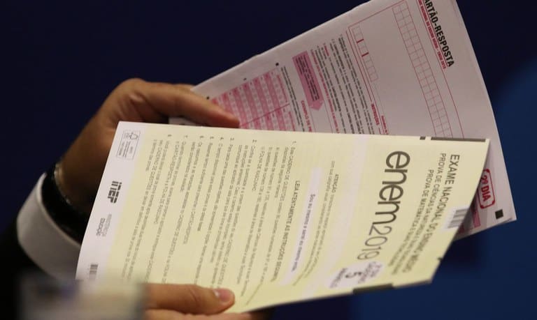 Folhas de prova do Enem 2019. Foto: Fabio Rodrigues Pozzebom/ Agência Brasil.