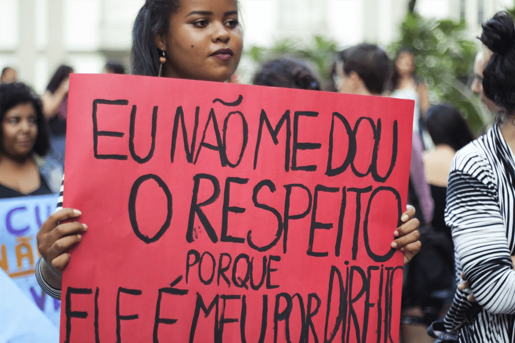 Manifestação de mulheres contra a cultura do estupro, Rio de Janeiro, junho de 2016. Imagem: Bruna Freire.