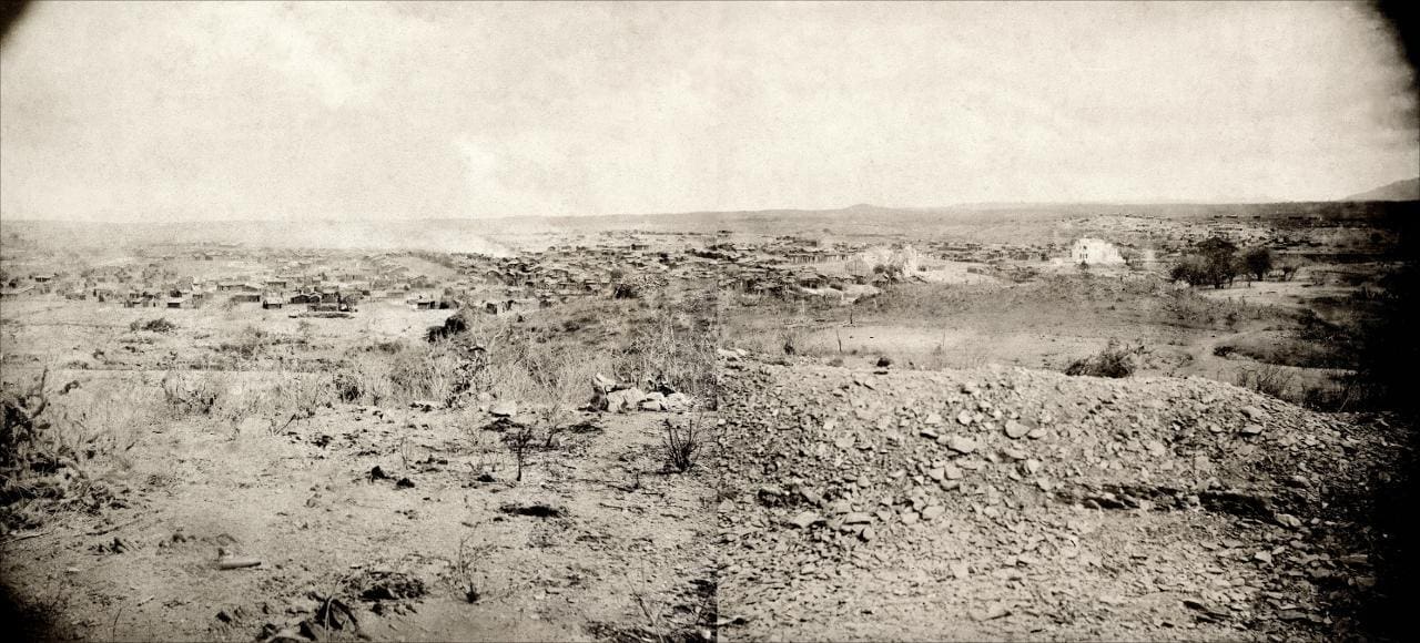 Vista panorâmica de Canudos. Conteúdo Guerra de Canudos.