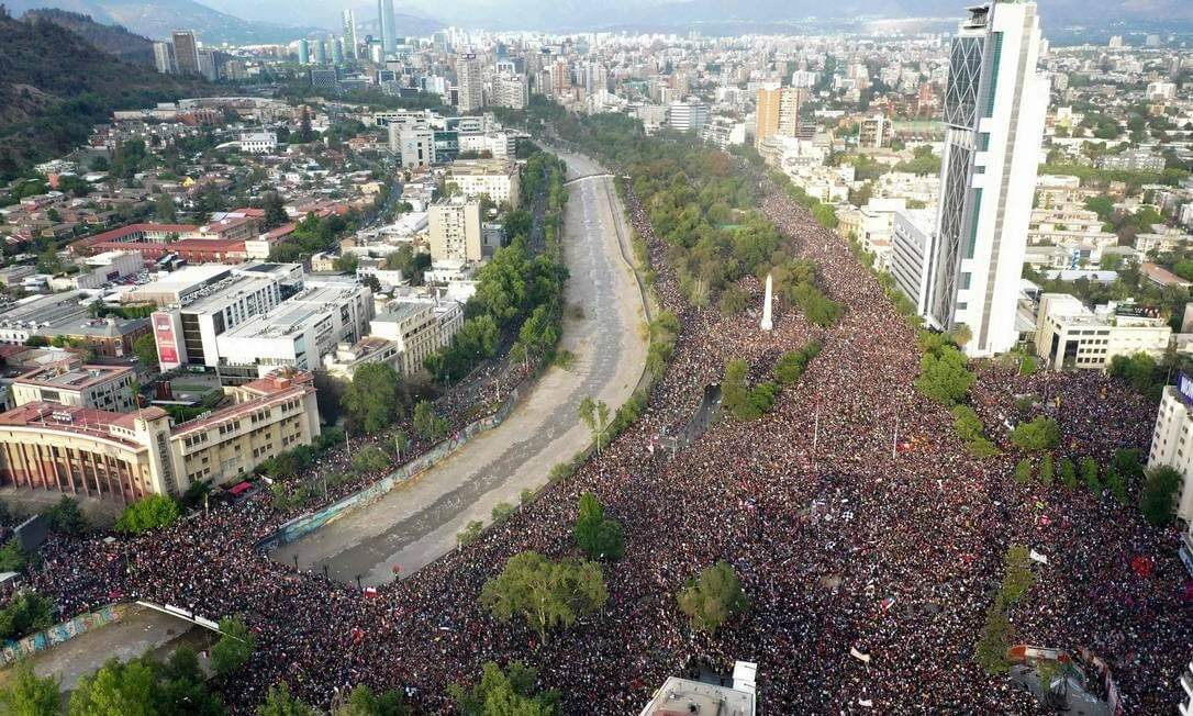 protestos no chile